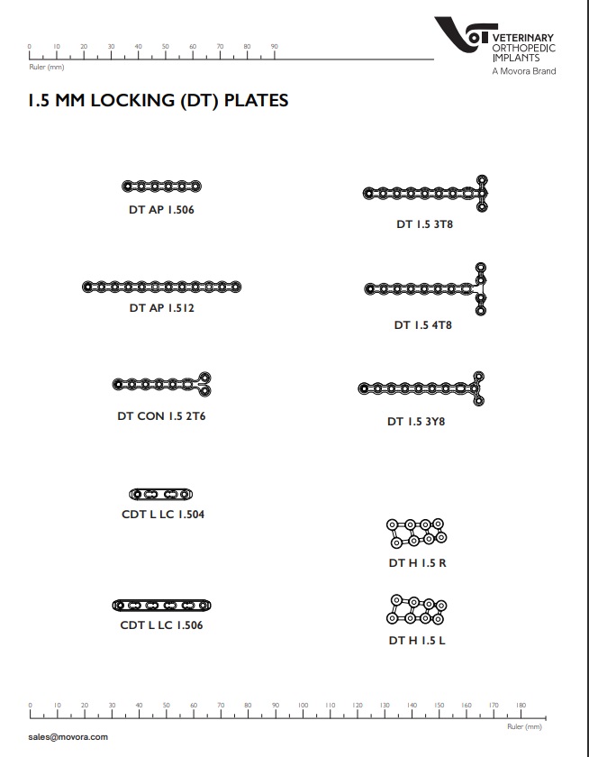 1.5mm DT Locking Compression Plates