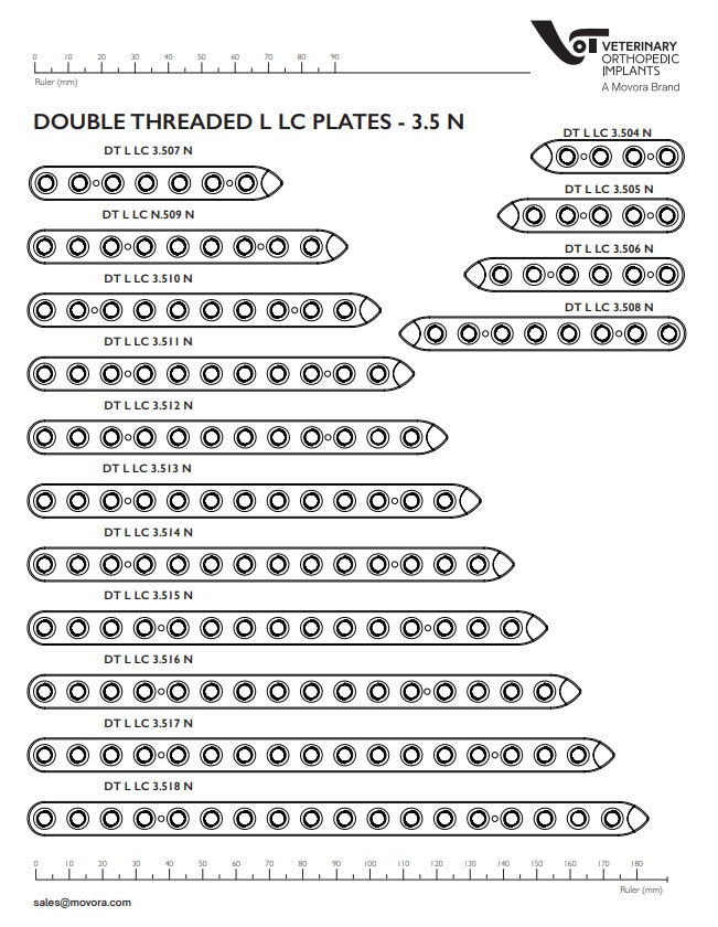 3.5 mm Narrow DT Locking Compression Plates